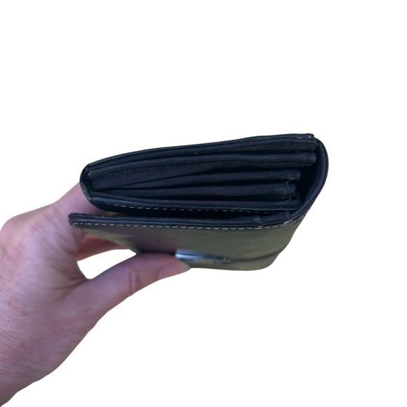 Anne Klein Long Wallet in Black Leather EUC many card slots - Picture 5 of 5